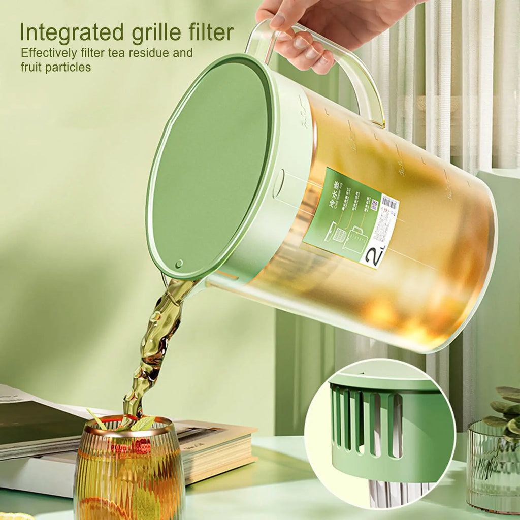2L Large Water Pitcher with Lid, Strainer & Handle | Fridge Water Pitcher PLUSH