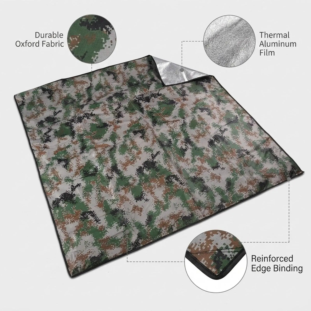 Survival Blanket – Insulated Camping & Hiking Emergency Mat Emergency Camping Blanket PLUSH