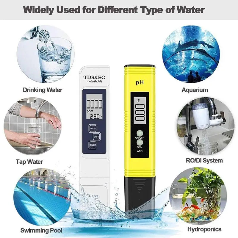 Portable TDS & EC Conductivity Meter with Temperature Display Water Quality Meter PLUSH