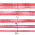 10 Yards Gingham Polyester Ribbon Tape – DIY Gift Wrapping Craft Ribbon Tape PLUSH Red 2.5cm