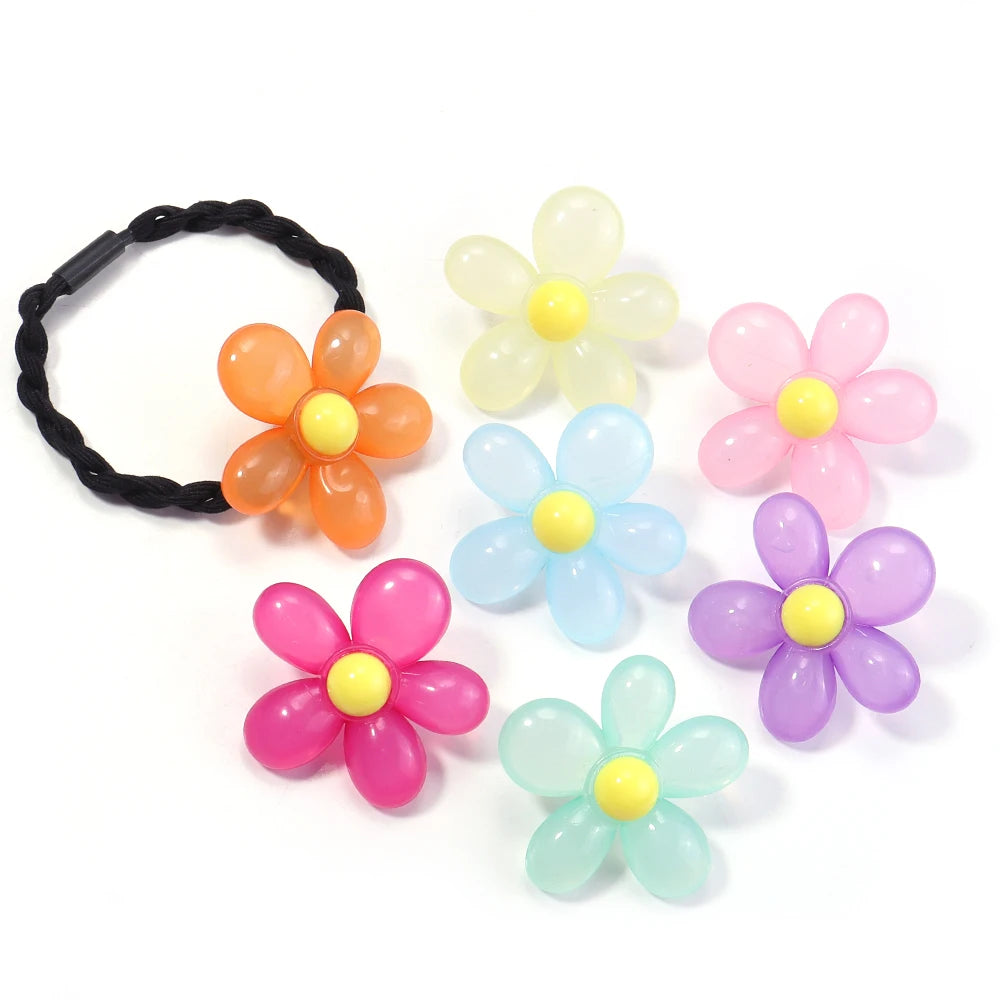 10pcs Sunflower Acrylic Beads 39x40mm | DIY Jewelry Making Acrylic Flower Beads PLUSH