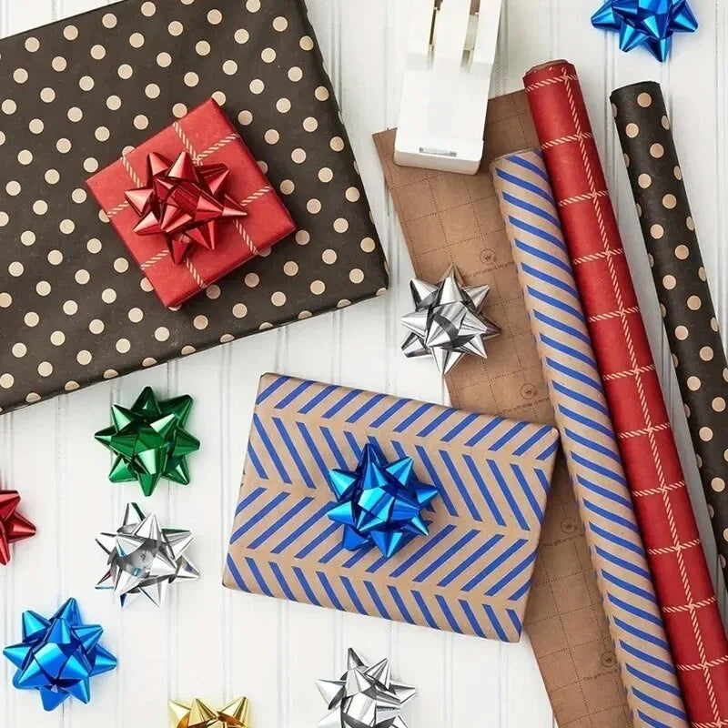 Metallic 3D Star Gift Box Decorations 12/24/36pcs – Ornaments Gift Box Decoration PLUSH