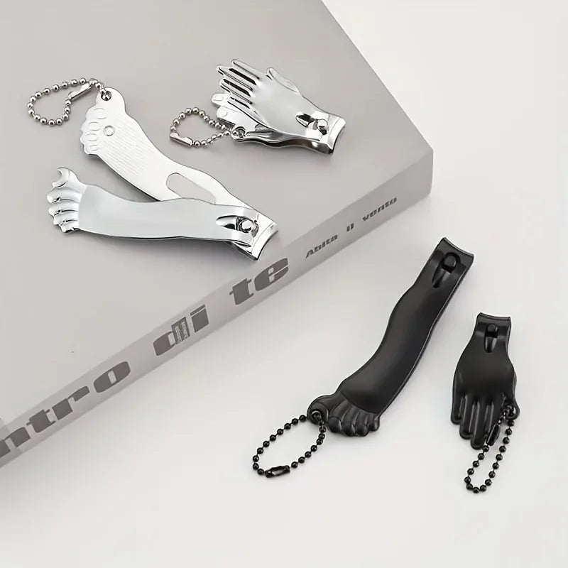 Ouriner 2pcs Fun Nail Clipper Set with Keychain | Travel Ready Nail Clipper Set PLUSH