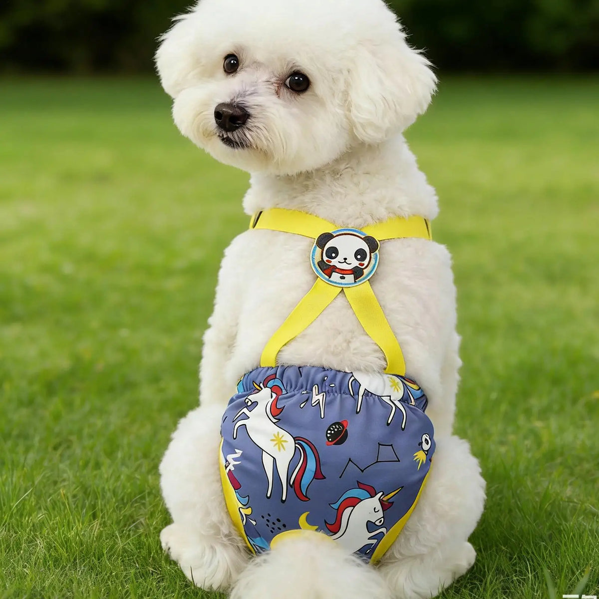 Washable Cartoon Print Female Dog Diaper Sanitary Pants Dog Diaper Pants PLUSH