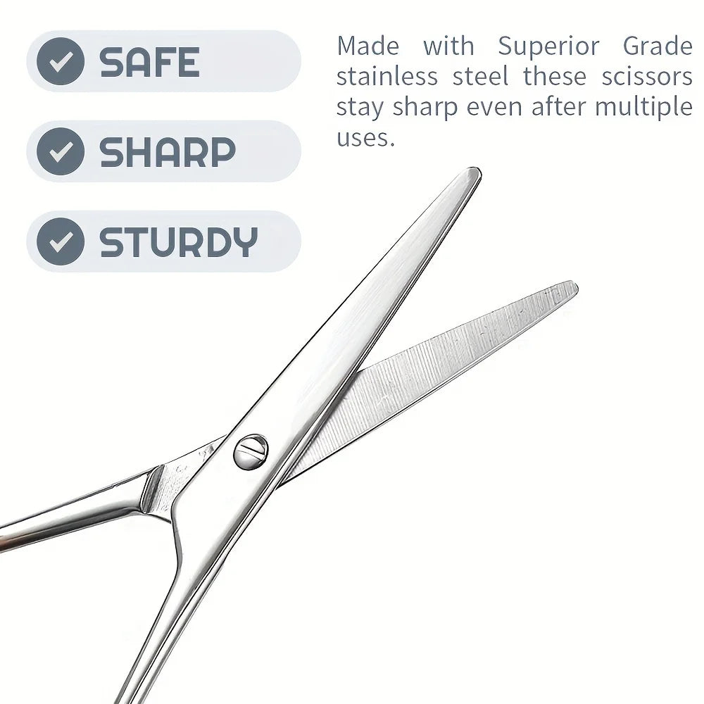 Rainbow Stainless Steel Grooming Scissors – Brow, Beard & Nose Grooming Scissors PLUSH