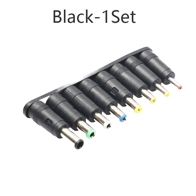 DC Power Adapter 8-Connector Set – Monitor, Router & LED Strip DC Power Adapter PLUSH Black 1Sets