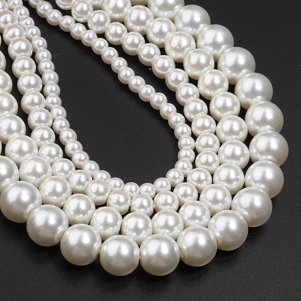 Baroque Shell Pearl Loose Beads – Vintage Beige DIY Jewelry Shell Pearl Beads PLUSH