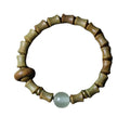 Green Sandalwood Beaded Bracelet – Unisex Wood Charm Beaded Wood Bracelet PLUSH A