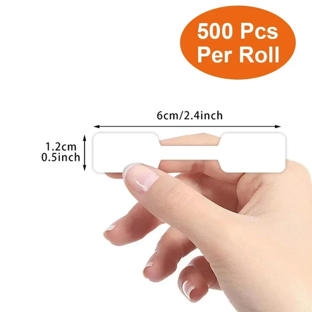500pcs Self-Adhesive Jewelry Price Tags Roll | Rectangle Labels Jewelry Price Tags PLUSH