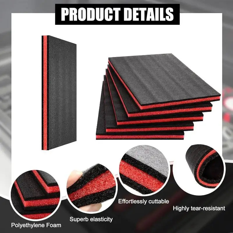 3pcs EPE Foam Inserts for Tool Box & Camera Case | DIY Organizer Foam Case Insert PLUSH