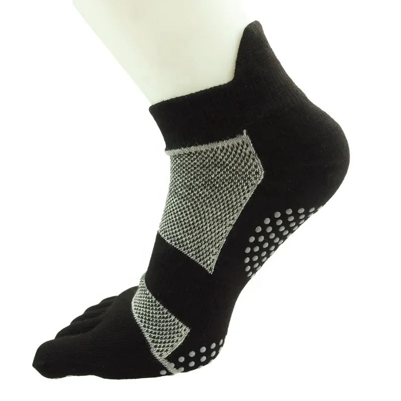 Cotton Five-Toe Anti-Slip Sports Ankle Socks for Men Five Toe Ankle Socks PLUSH