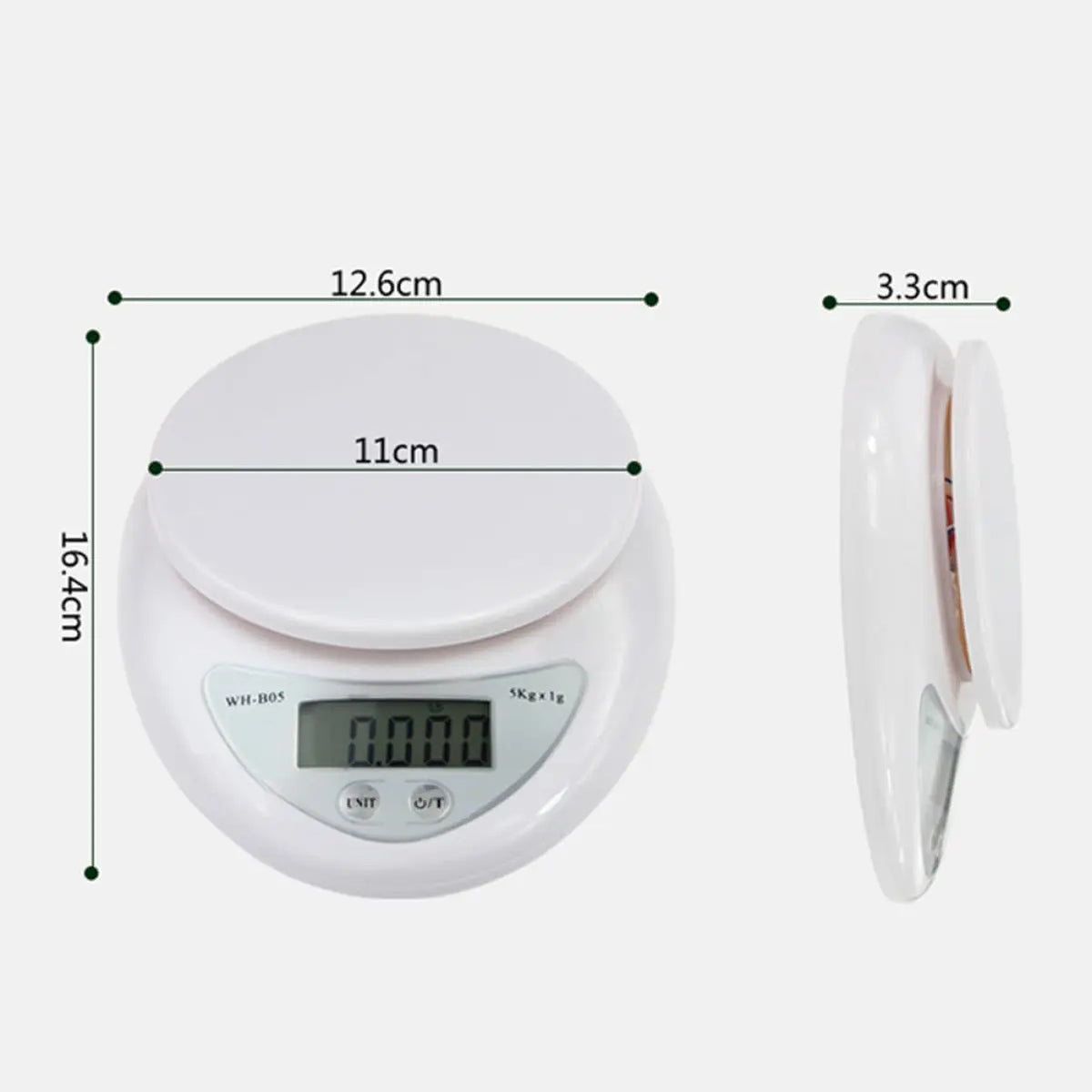 5kg Digital Kitchen Scale | LED Display & Tare Function Digital Kitchen Scale PLUSH