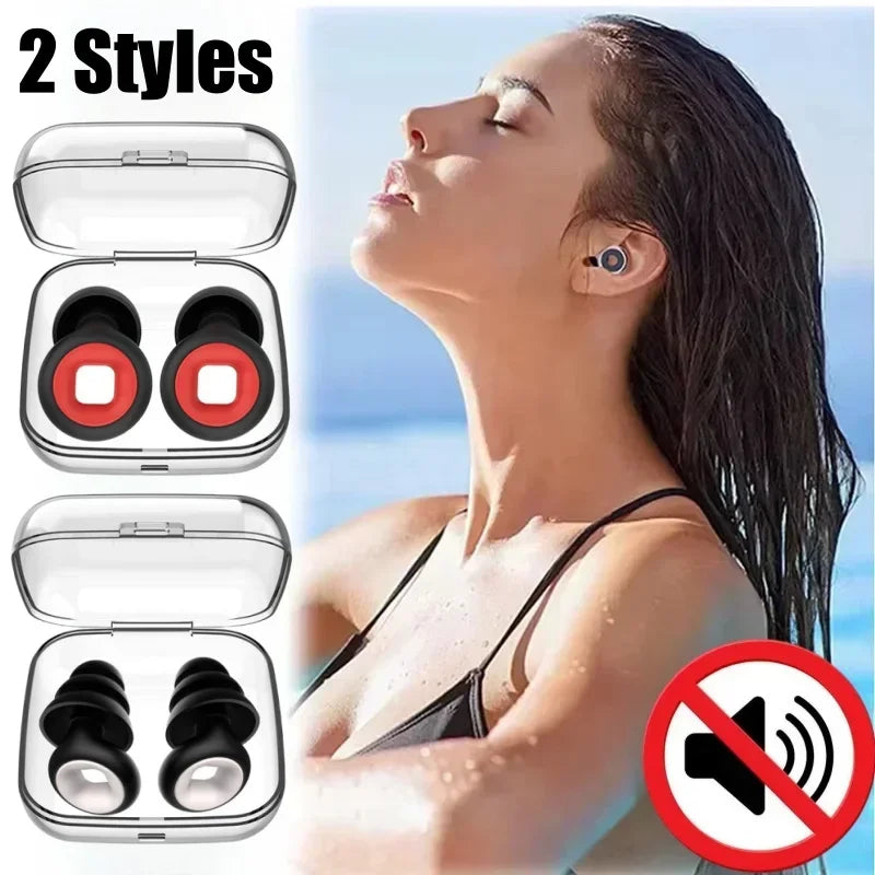 Silicone Earplugs Noise Reduction Soundproof Sleep Ear Plugs Noise Reduction Earplugs PLUSH