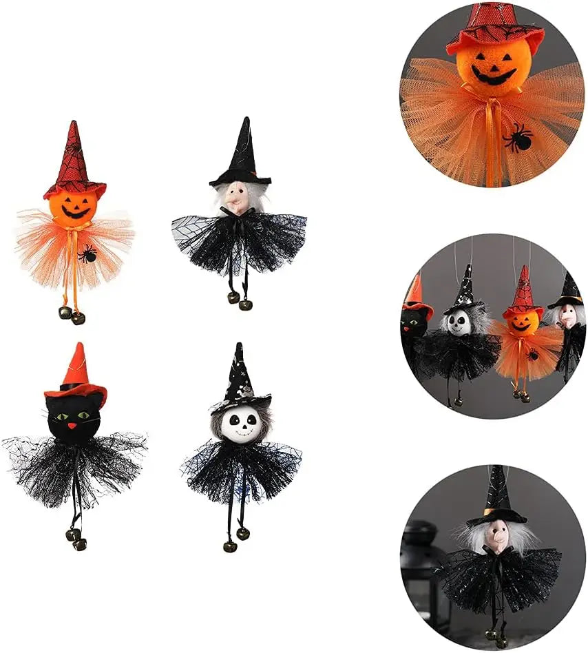 Halloween Hanging Ghost Pumpkin Witch Decoration Kit Halloween Hanging Decor PLUSH