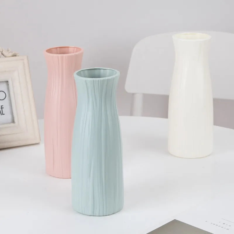 Nordic Minimalist Plastic Flower Vase – Home & Wedding Décor Decorative Vase PLUSH