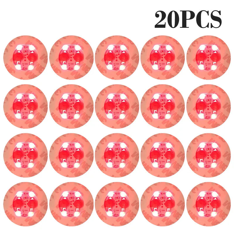 150pcs LED Luminous Coaster Stickers for Bar, Drinks & Bottles LED Party Coasters PLUSH Red-20PCS 6cm