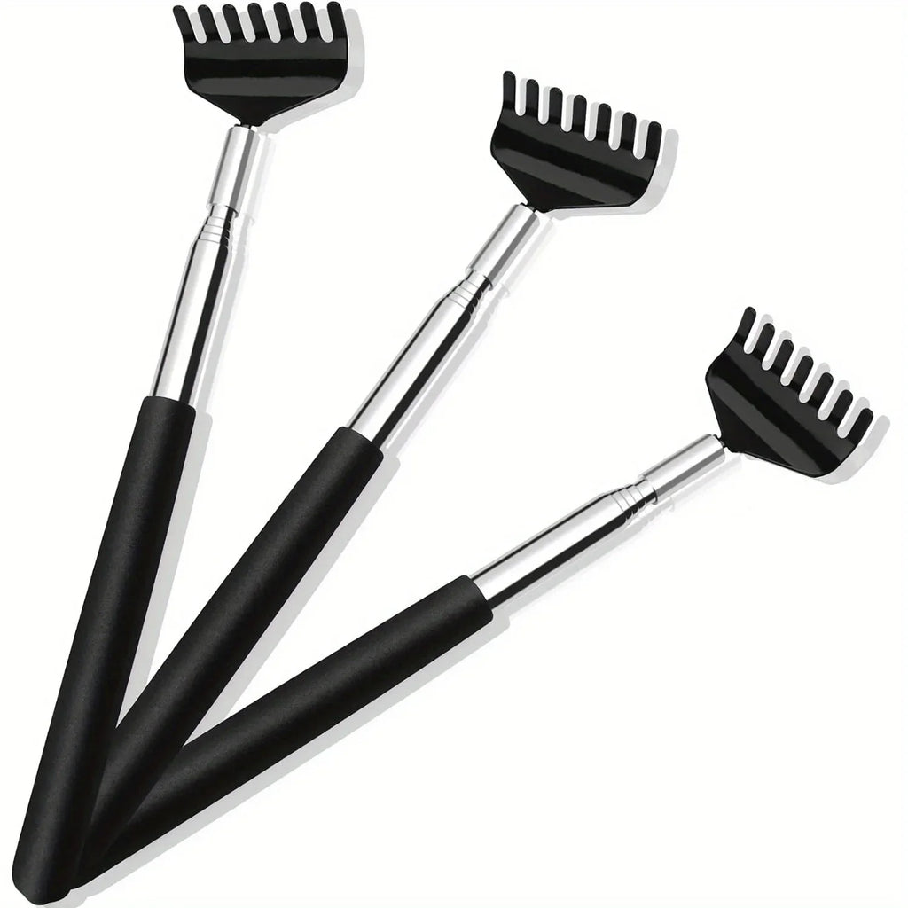 Telescoping Back Scratcher – Stainless Steel Extendable Tool Back Scratcher Tool PLUSH