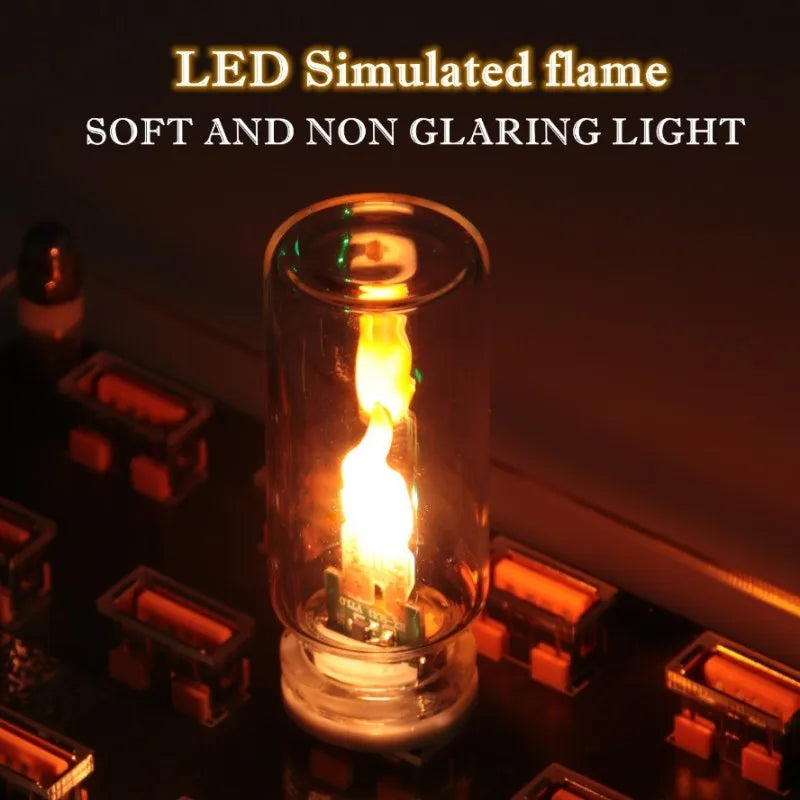 USB LED Flickering Flame Night Light | Touch Control Glass Candle LED Night Light PLUSH
