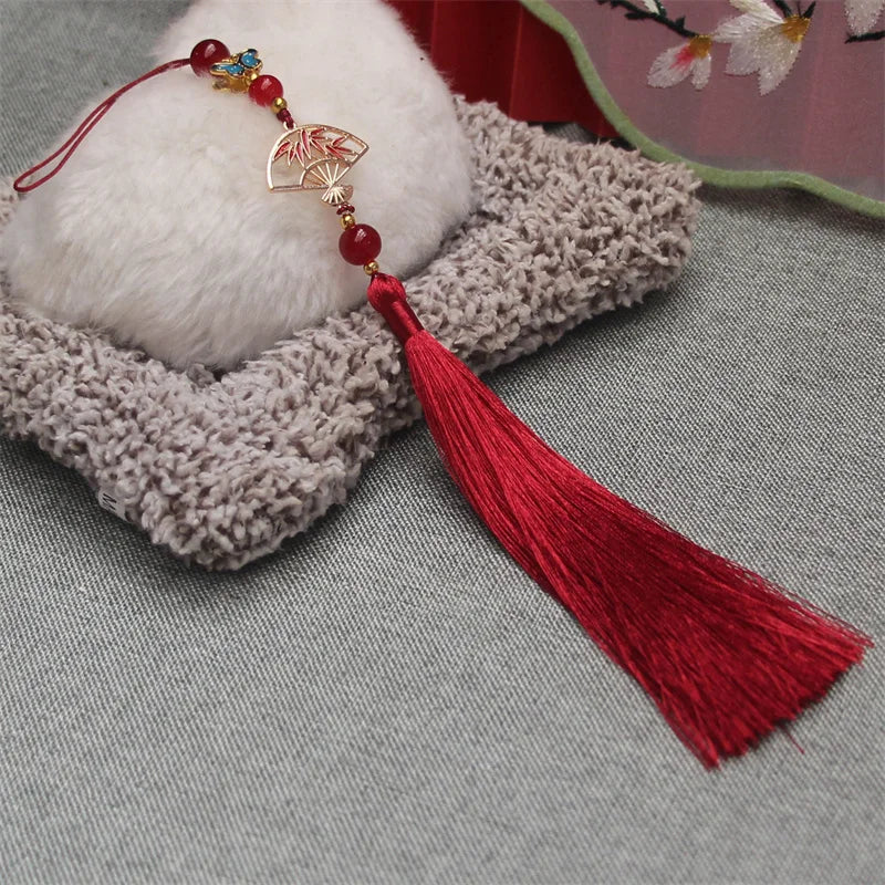 Hanfu Tassel Decoration – Antique Fan Cheongsam Trim | 30cm Garment Tassel Trim PLUSH style 11