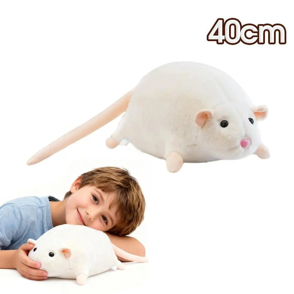 30cm Cute Mouse Plush Toy – Soft Cartoon Rat Stuffed Animal Stuffed Plush Toy PLUSH White