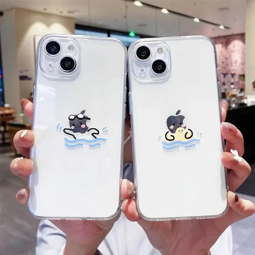 Matchstick Couple iPhone Case – Funny Abstract Art Cover Phone Case PLUSH