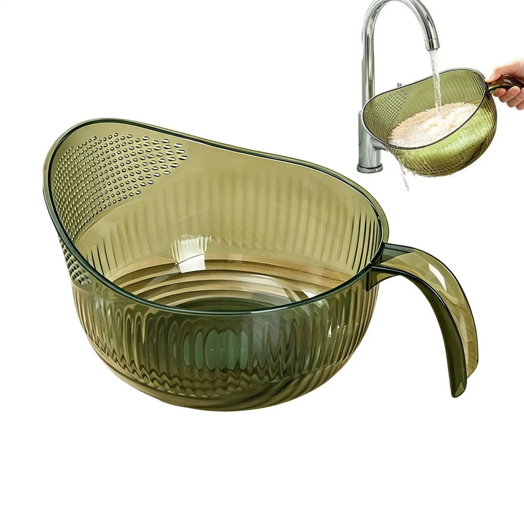 Rice Washing Bowl Colander Strainer Basket – Kitchen Drainer Kitchen Colander Strainer PLUSH
