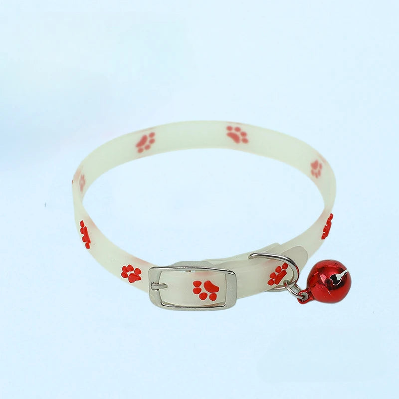 Light-Up Pet Collar with Paw Print – Glow in the Dark LED Pet Collar PLUSH 29cm 1pc