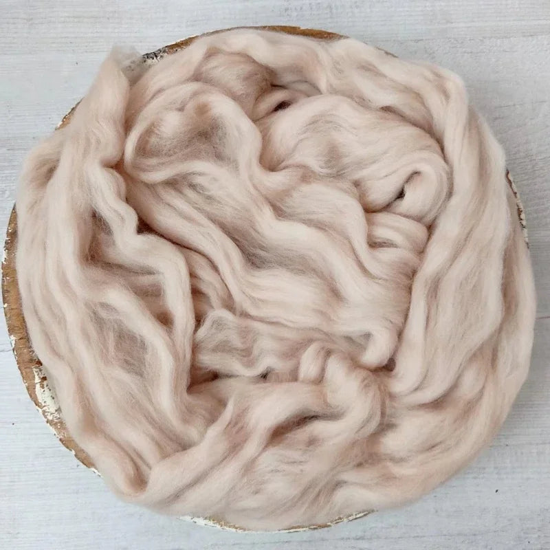 Wool Cloud Newborn Photography Prop – Velvet Basket Filler Newborn Photography Prop PLUSH b