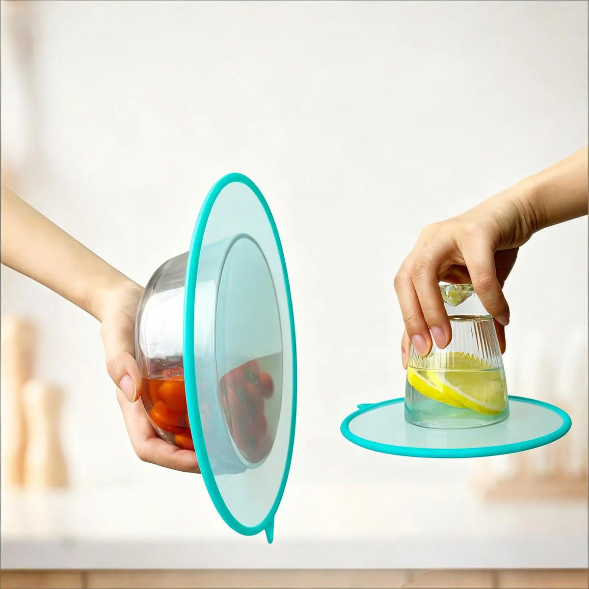 4-Pack Silicone Stretch Lids – Airtight Reusable Food Covers Silicone Food Lids PLUSH