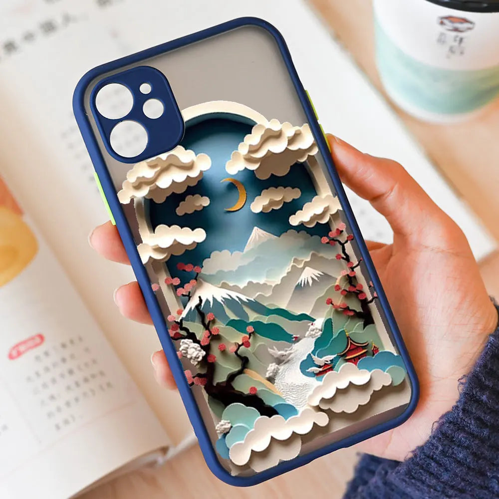 Landscape iPhone Case | Mountains & Rivers Shockproof Cover iPhone Phone Case PLUSH -8 For iPhone 6 6s