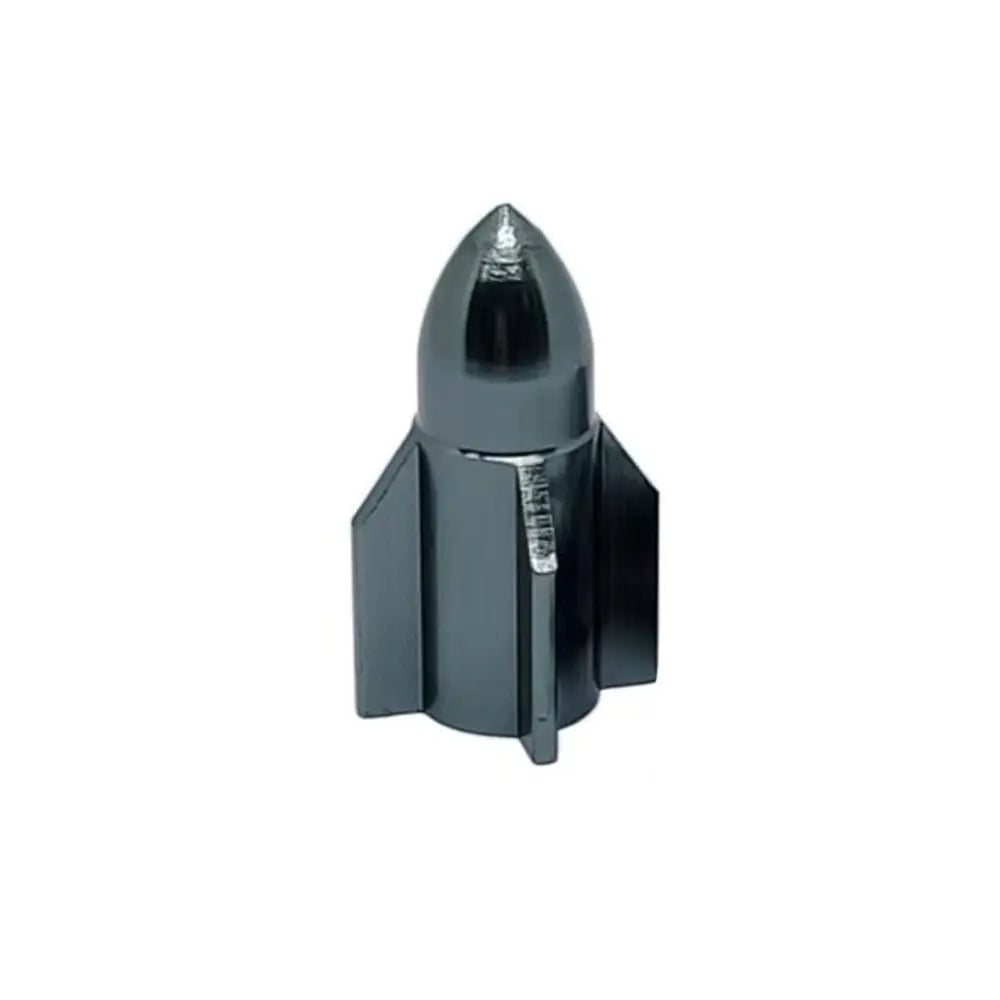 Rocket Shape Aluminum Alloy Tire Valve Caps – Multicolor Tire Valve Caps PLUSH gray
