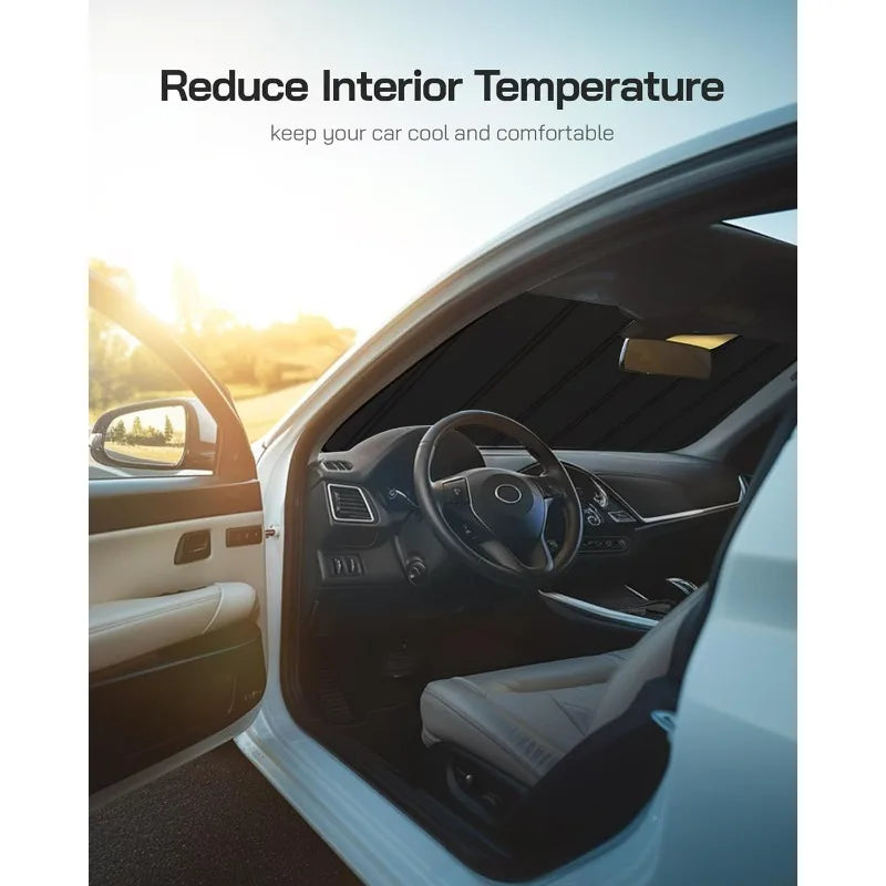 Thickened Aluminium Foil Car Sunshade – UV Front Windshield Cover Car Windshield Sunshade PLUSH
