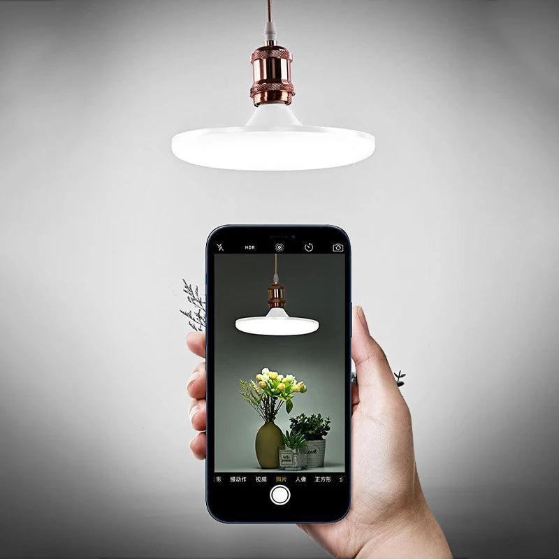 E27 LED Bulb 20W–100W UFO Globe 270° Beam Energy Saving LED Globe Bulb PLUSH