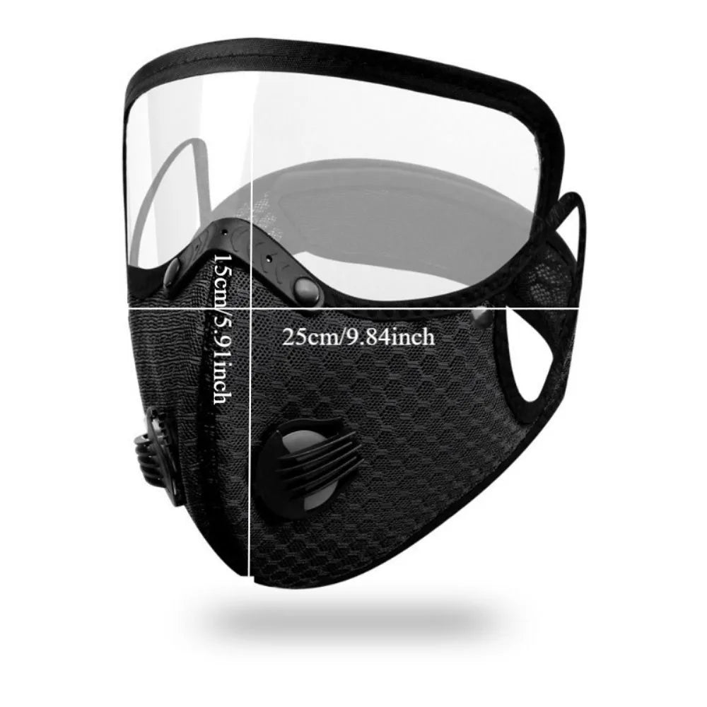 Cycling Protective Mask Detachable Shield Lens & Carbon Filter Cycling Protective Mask PLUSH