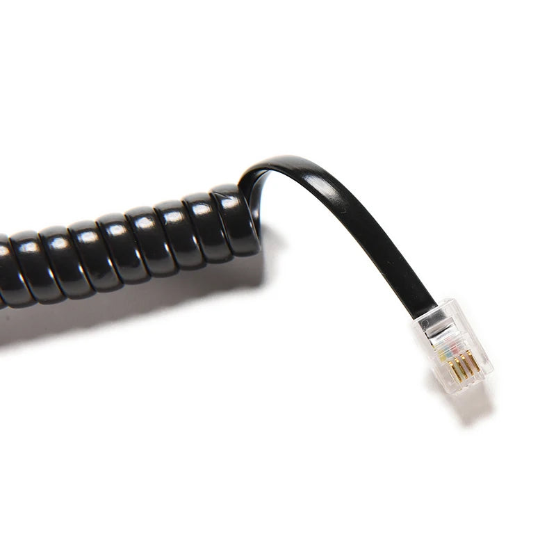 RJ12 4P4C Coiled Telephone Handset Extension Cord 6.5FT Telephone Coiled Cord PLUSH