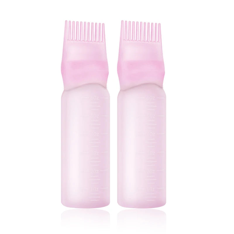Scalp Oil Applicator Spray Bottle & Massage Comb Set 2/3pcs Scalp Care Applicator PLUSH 2pcs Pink