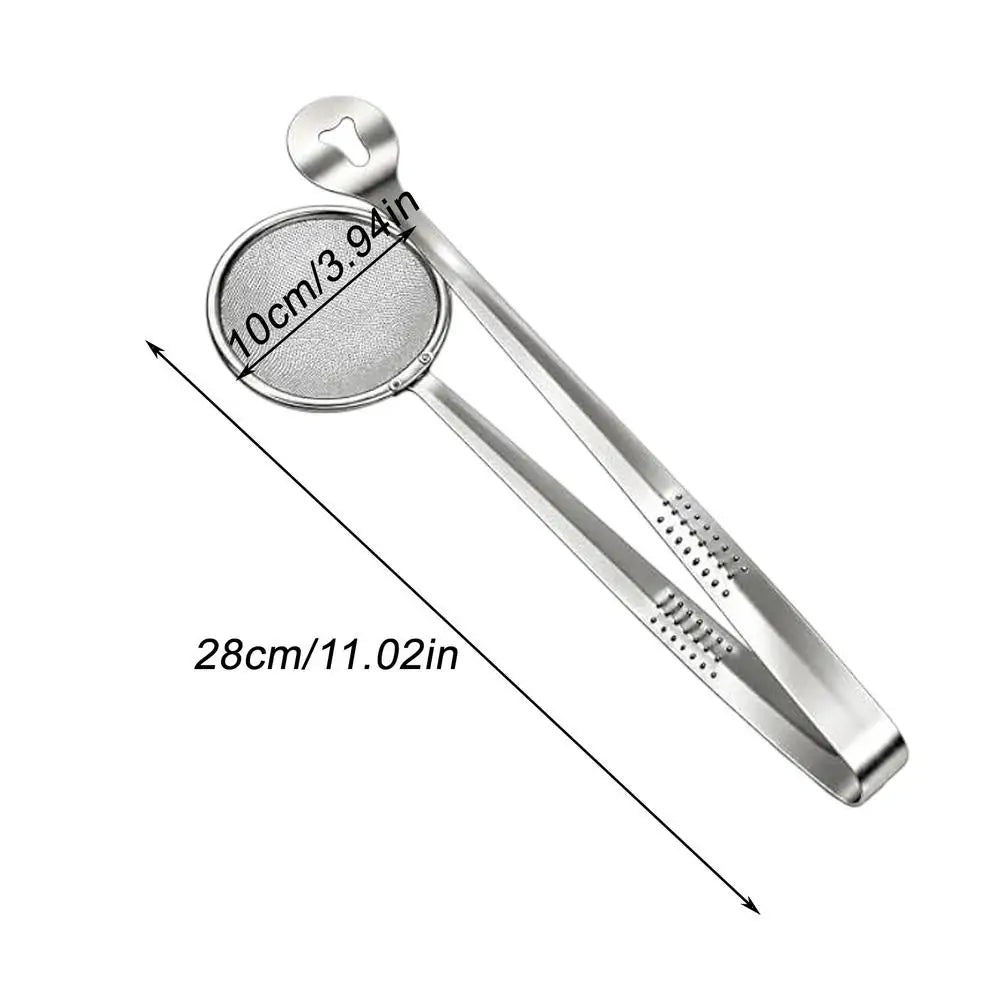 Stainless Steel Frying Strainer Tong | Oil Draining Clip Frying Strainer Tong PLUSH 1PC