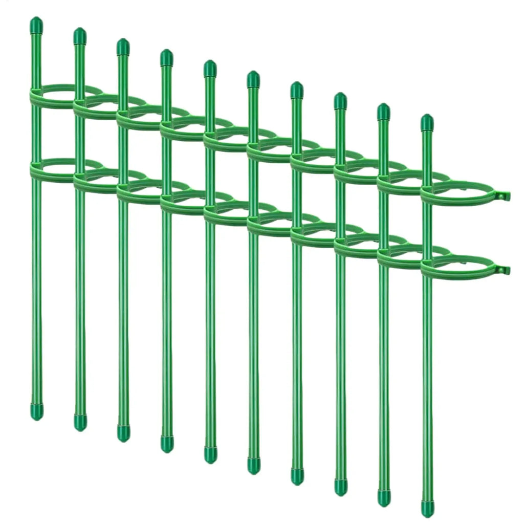 10pcs Adjustable Plant Support Stakes & Flower Grow Clips Plant Support Stakes PLUSH