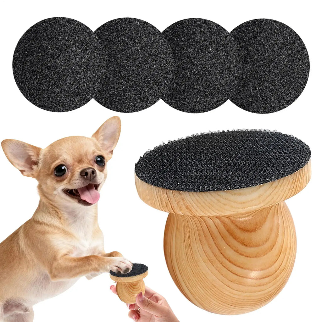 Pet Nail File Grinder – Gentle Wood Handle Tool for Dogs & Cats Pet Nail Grooming Tool PLUSH