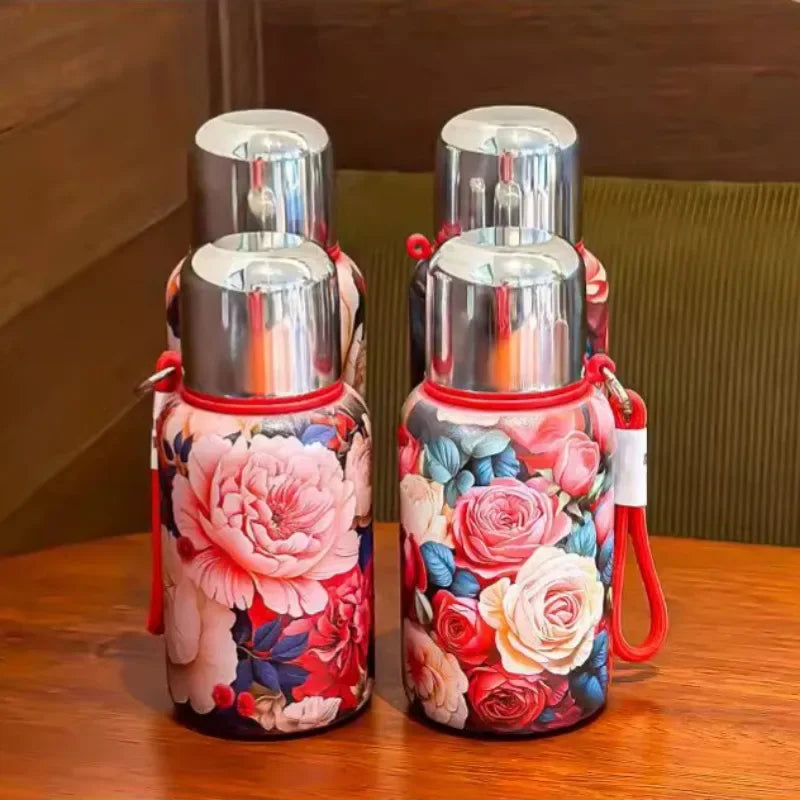 Stainless Steel Insulated Tea Cup | Double Lid 450/650ML Insulated Thermos Cup PLUSH