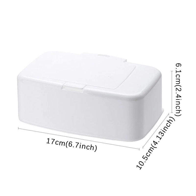 Portable Wipe Storage Container with Lid | Home, Car & Travel Wipe Storage Container PLUSH White
