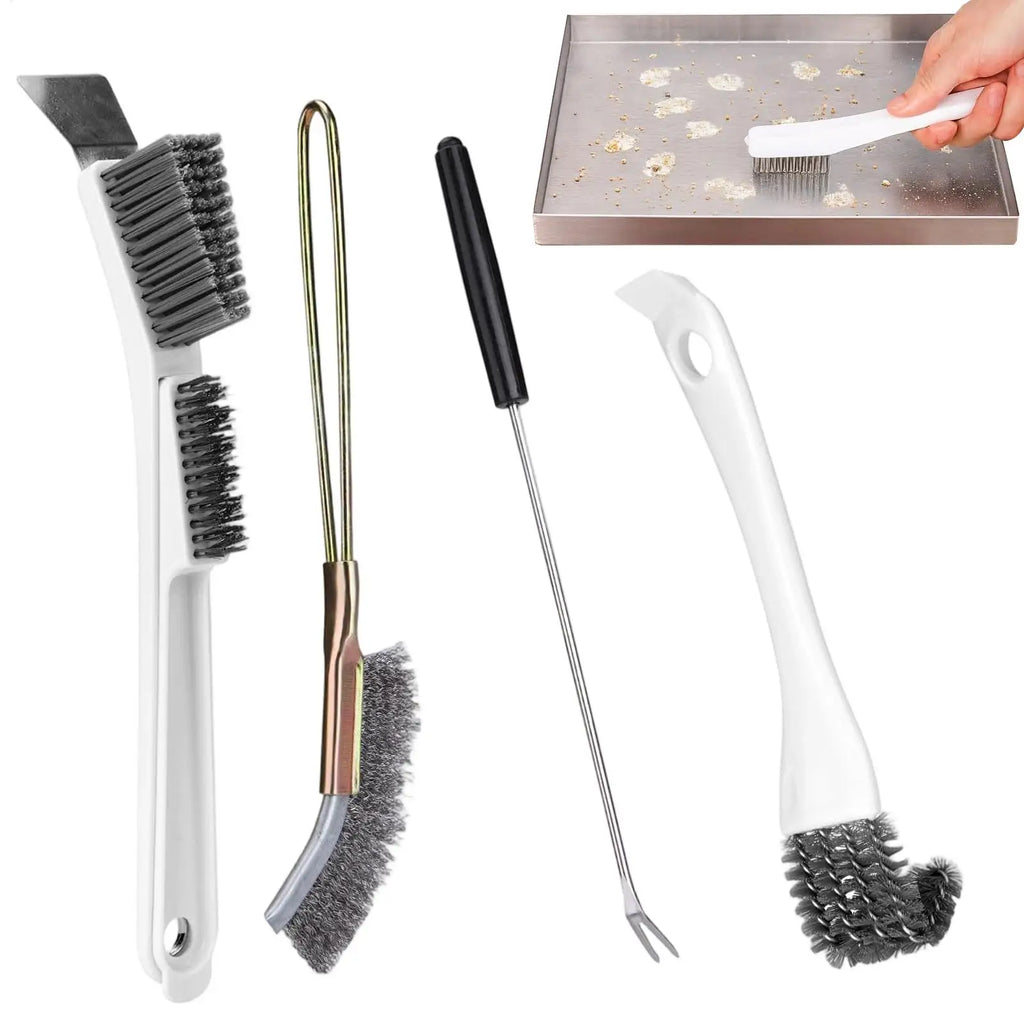 4-Piece Bird Cage Cleaning Brush Set – Long Handle & Shovel Cage Cleaning Brush Set PLUSH