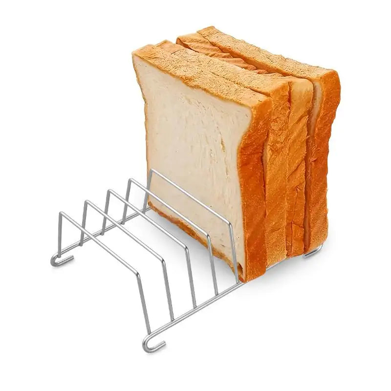 Stainless Steel 8-Slot Toast Rack & Bread Holder for Kitchen Kitchen Bread Rack PLUSH