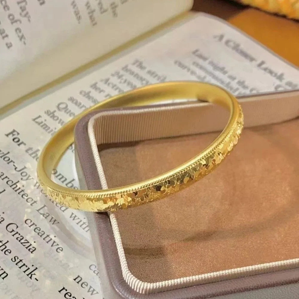 Holographic Gold Fish Scale Cuff Bracelet – Alloy Bangle Cuff Bracelet PLUSH