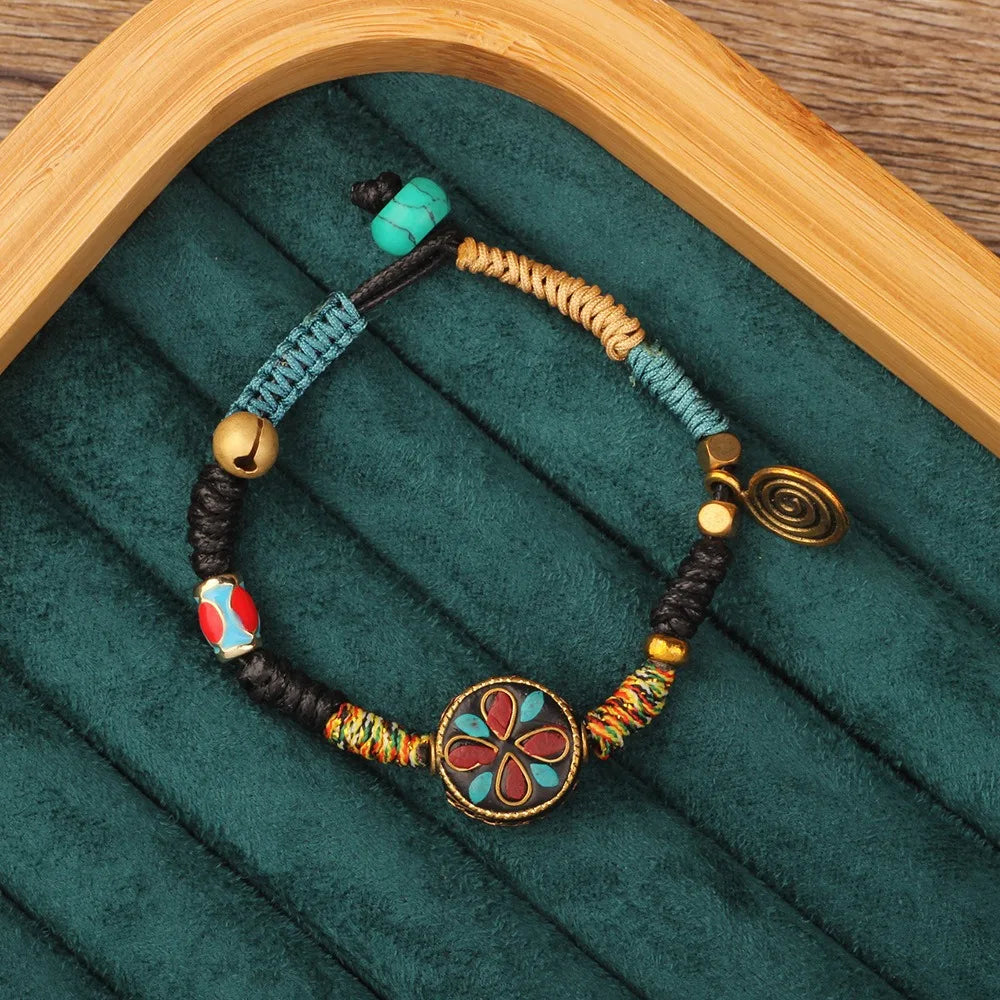 Tibetan Bohemian Beaded Bracelet – Colorful Ethnic Vintage Style Beaded Bracelet PLUSH Style 10