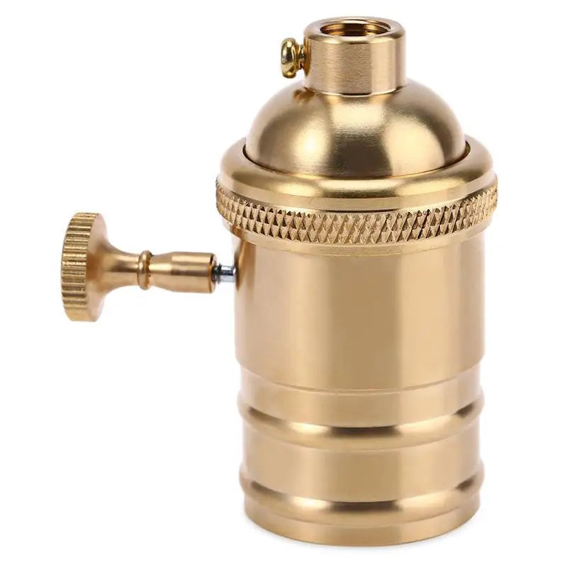 E27 Aluminum Vintage Lamp Socket with Built-In Dimmer Switch Lamp Socket Holder PLUSH No plug A6