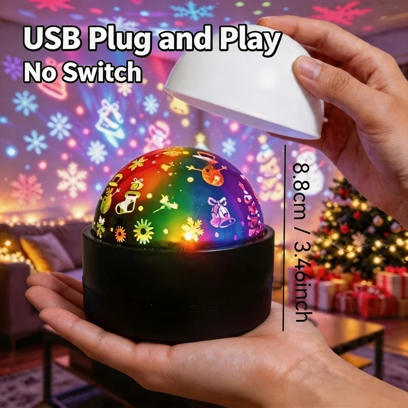 2-in-1 Christmas RGB Night Light | Music Rhythm Color Change USB Christmas Night Light PLUSH