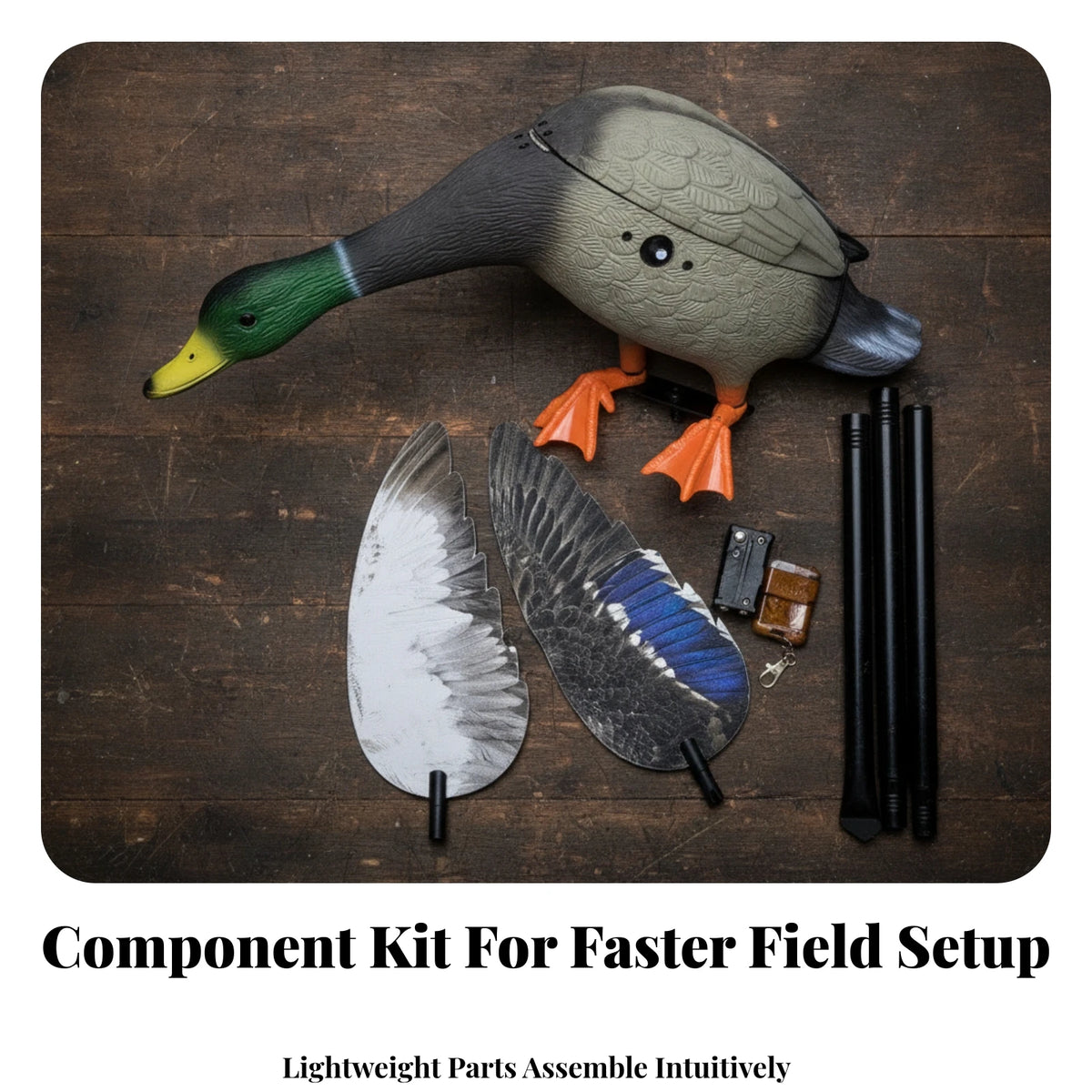 Wireless Rotating Wing Duck Decoy – Crack-Resistant & Silent Motorized Duck Decoy PLUSH