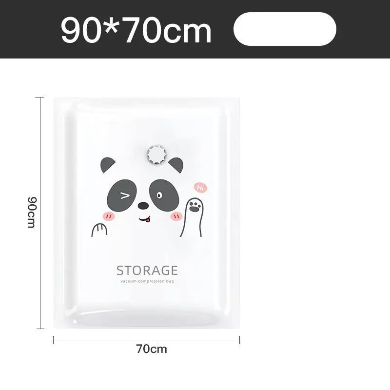 Reusable Vacuum Compression Bags for Clothes & Travel Vacuum Storage Bags PLUSH Vacuum Bag L