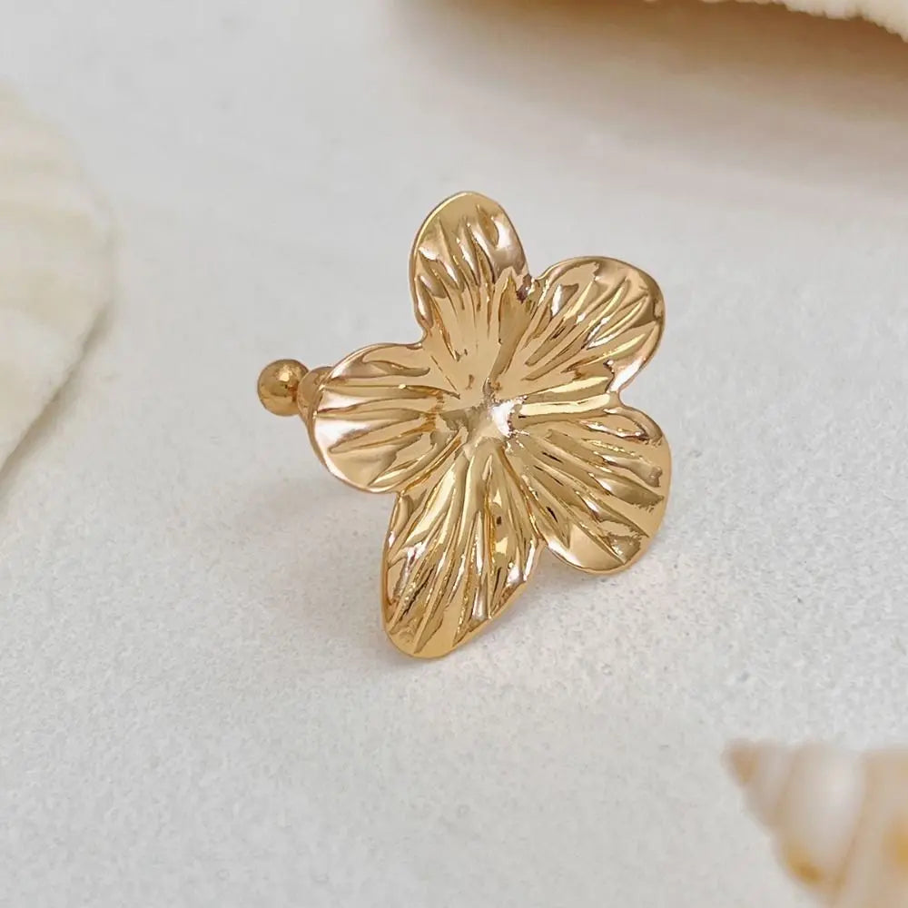 Vintage Flower C-Shape Ear Cuff – Starfish Shell Clip Earring Clip-On Ear Cuff PLUSH